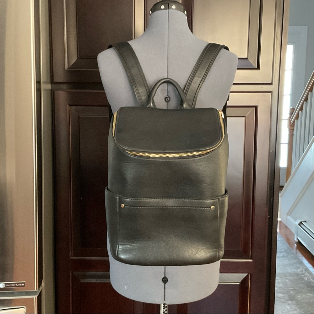 Aldo TERRADIA Black Backpack with Gold Accents - Picture 4 of 10